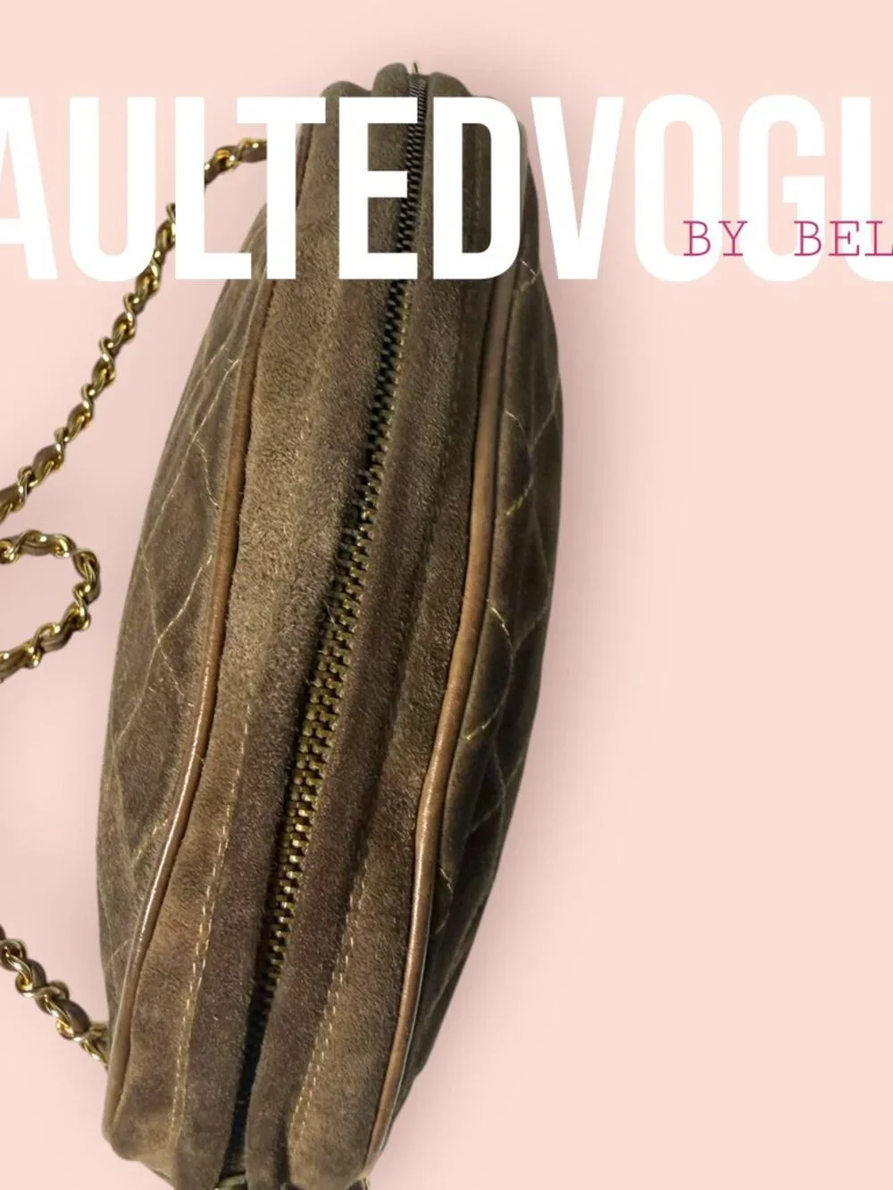 Vintage Chanel Quilted Suede Tassel Crossbody 🤎 Rare Classic - Picture 4 of 16